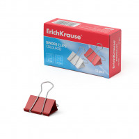 Зажимы для бумаг ErichKrause®, 25 мм цветной (коробка 12 шт.)