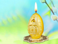 Пасхальная свеча-яйцо Омский свечной