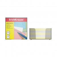 Бумага для заметок ErichKrause®, 90x90x50 мм, 2 цвета: белый, желтый, в пластиковой подставке