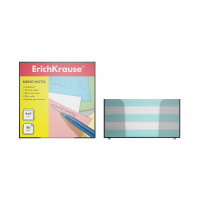 Бумага для заметок ErichKrause®, 90x90x50 мм, 2 цвета: белый, голубой, в пластиковой подставке