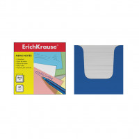 Бумага для заметок ErichKrause®, 80x80x80 мм, белый, в синей картонной подставке