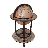 Глобус-бар напольный на колесиках, диаметр 42 см