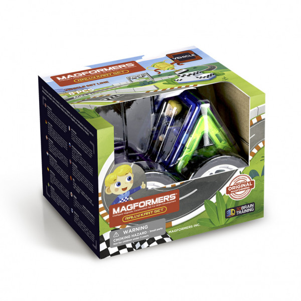 Магнитный конструктор MAGFORMERS Rally Kart Set (Boy) 8 дет. 707016