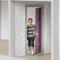 Кукольный домик, открытый на 360°, обои в наборе, для кукол 12 см