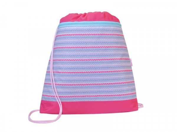 Мешок-рюкзак для обуви Belmil "SWEET LIFE" с вентиляционной сеткой и объемным карманом на молнии, размеры 35х43 см