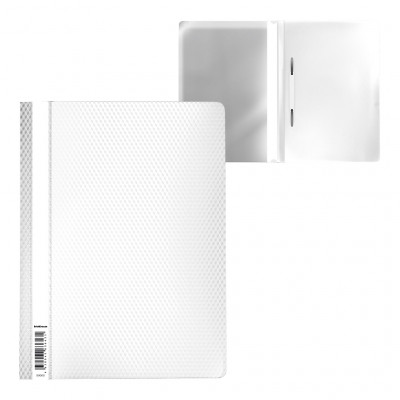 Папка-скоросшиватель пластиковая ErichKrause® Diamond Total White, A4, белый ...