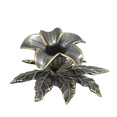 Подсвечник-розетка  "Цветок" антик, латунь