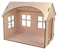 Деревянный кукольный домик Серия "Я Дизайнер Мини", конструктор, для кукол 12 см