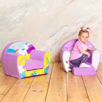 Раскладное бескаркасное (мягкое) детское кресло серии "Дрими", Крошка Смайли