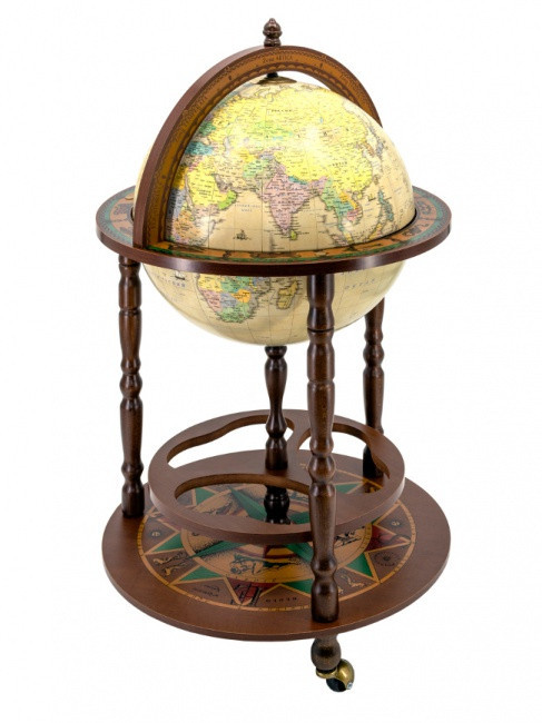 Глобус-бар напольный с картой на русском языке, диаметр сферы 40 см