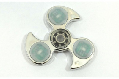 Спиннер Светящийся серебристый