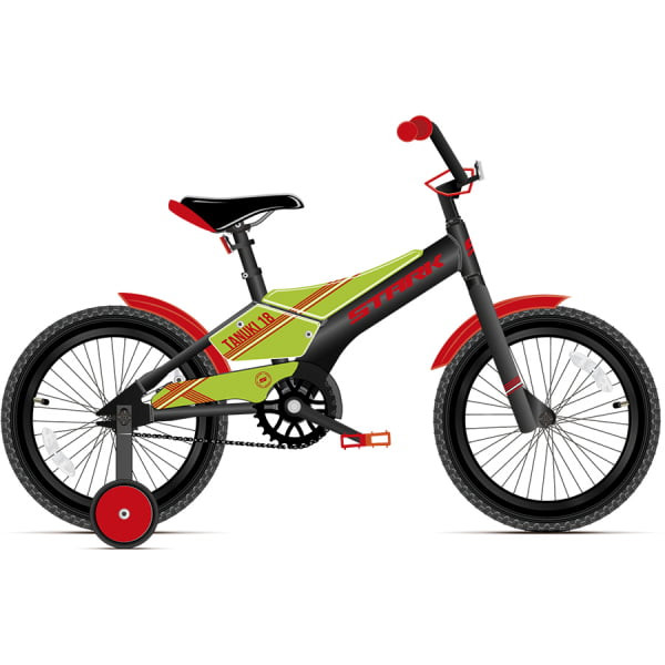 Детский велосипед Stark'21 Tanuki 18 Boy черный/красный HD00000301 от 5 до 8 лет