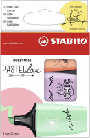 Набор текстовыделителей Stabilo Boss Mini Pastellove 3 цветная упаковка (мята+лаванда+персик) блистер