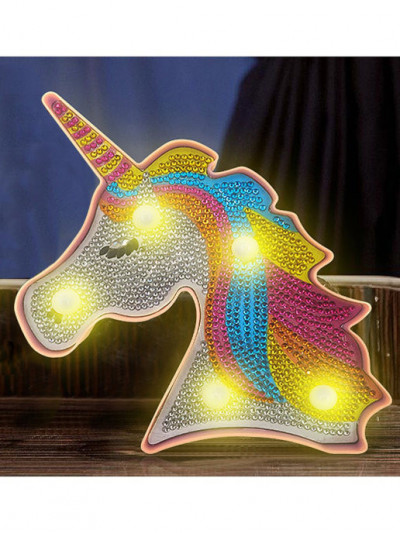 Алмазная мозаика-светильник «Единорог»