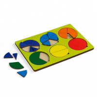 Обучающая игрушка деревянные вкладыши 6 кругов