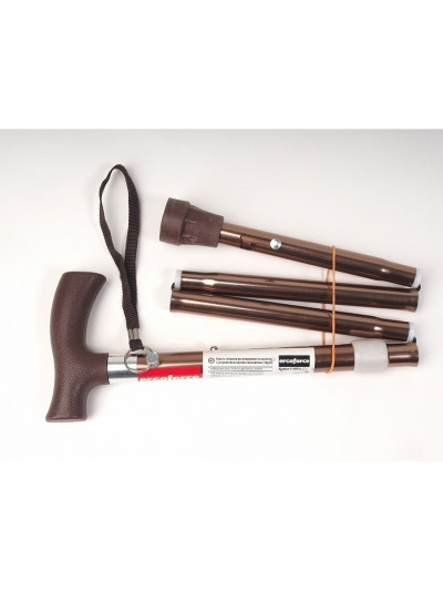 Трость опорная, регулируемая по высоте, складная, алюминиевая, 83-93см