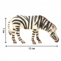 Набор фигурок животных серии "Мир диких животных": Тигр, 2 зебры, филин (набор из 4 фигурок животных и 3 аксессуаров)