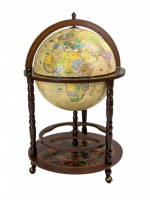 Глобус-бар напольный с картой на русском языке, диаметр сферы 50 см, Италия
