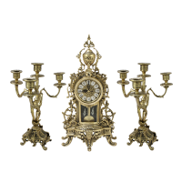 Каминные часы с маятником  с канделябрами "Кафедрал Ново"
