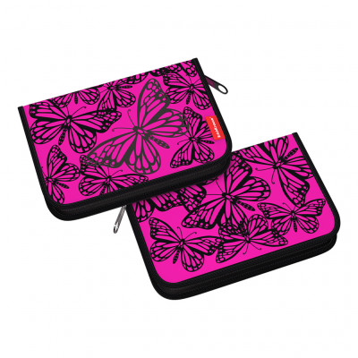 Пенал-книжка без наполнения ErichKrause® 135x205x30мм Velvet Butterflies