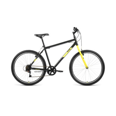 Горный велосипед 26" Altair MTB HT 26 1.0 7 ск черный/желтый 2022 г