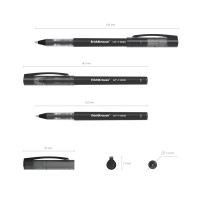 Ручка-роллер ErichKrause® UT-1300, цвет чернил черный (в коробке по 12 шт.)