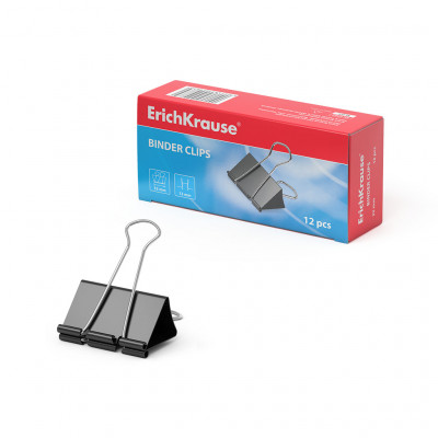 Зажимы для бумаг ErichKrause®, 32 мм (коробка 12 шт.)