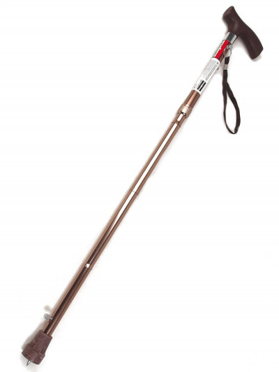 Трость опорная, регулируемая по высоте, складная, с устройством против скольж...