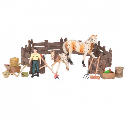 Набор фигурок животных серии "Мир лошадей": Конюшня игрушка, лошади...