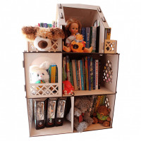 Деревянный кукольный домик Серия "Я дизайнер", конструктор, для кукол 30 см
