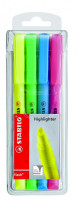 Набор текстовыделителей Stabilo Flash 4 шт в упаковке: желтый, синий, зеленый, розовый 1-3,5 мм блистер
