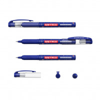 Ручка-роллер ErichKrause® Metrix®, цвет чернил синий (в коробке по 12 шт.)