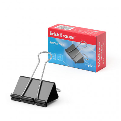 Зажимы для бумаг ErichKrause®, 51 мм (коробка 12 шт.)