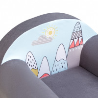 Раскладное бескаркасное (мягкое) детское кресло серии "Дрими", цвет Аквамарин+Дрим