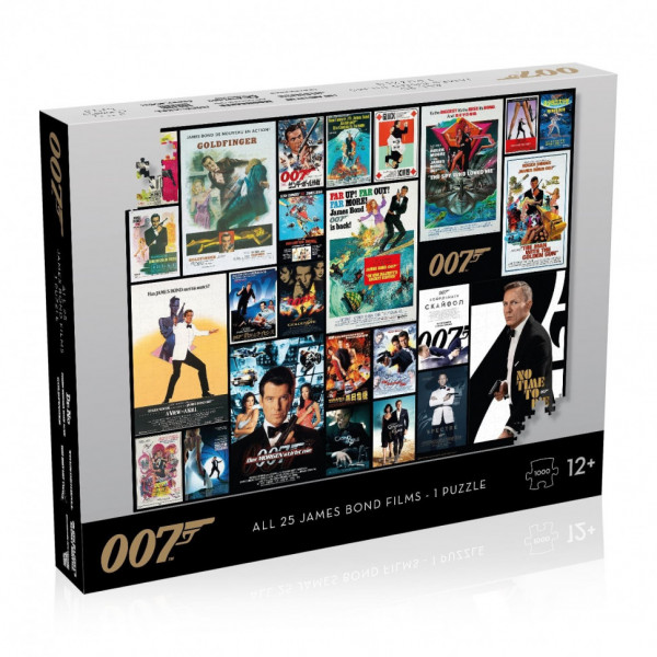 Пазл для детей James Bond 007 Джеймс Бонд Постеры из фильмов, 1000 деталей