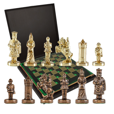 Шахматный набор Византийская Империя, красная металлическая доска, размер 20 ...