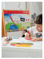 Набор супертолстых цветных карандашей Stabilo Woody 10 цветов + точилка, картонный футляр New Design