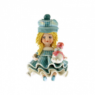 Кукла Зима "Коллекция времена года" 9 см, фарфор, Zampiva, Италия