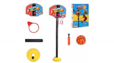 Набор напольный баскетбол, стойка высота 115 см, щит, мяч, насос, коробка