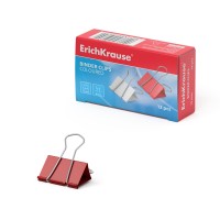 Зажимы для бумаг ErichKrause®, 19 мм цветной (коробка 12 шт.)