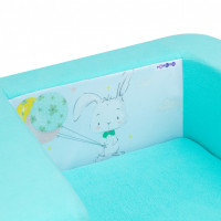Раскладное бескаркасное (мягкое) детское кресло серии "Дрими", цвет Аквамарин, Стиль 1