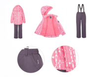 Демисезонный комплект верхней одежды для девочки, принт абстрактный, Björka