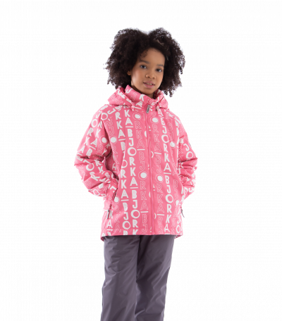 Демисезонный комплект верхней одежды для девочки, принт абстрактный, Björka