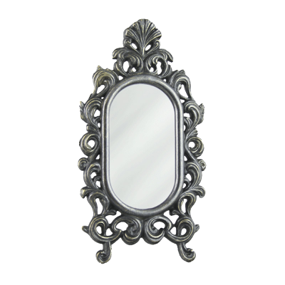 Зеркало настольное Овальное, под бронзу, размер 23x12x7 см, Италия