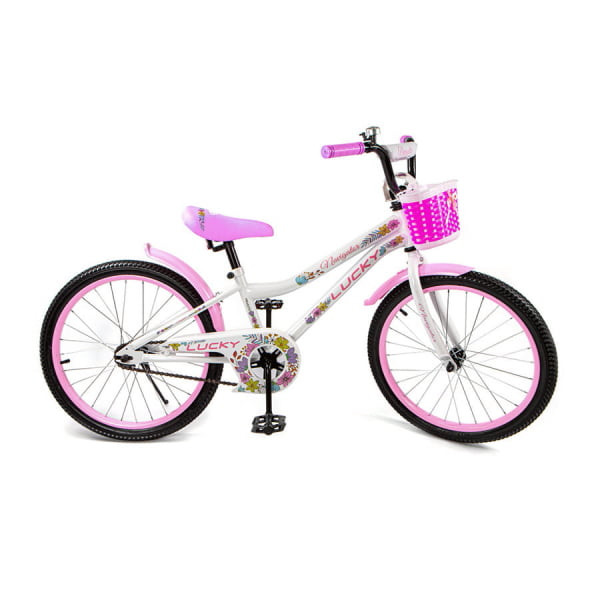 Детский велосипед 20" Navigator LUCKY белый/розовый ВНМ20185