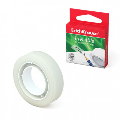 Клейкая лента ErichKrause® Invisible, 12ммх20м (в коробке по 1 шт.)
