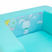 Раскладное бескаркасное (мягкое) детское кресло серии "Дрими", цвет аквамарин, Стиль 2