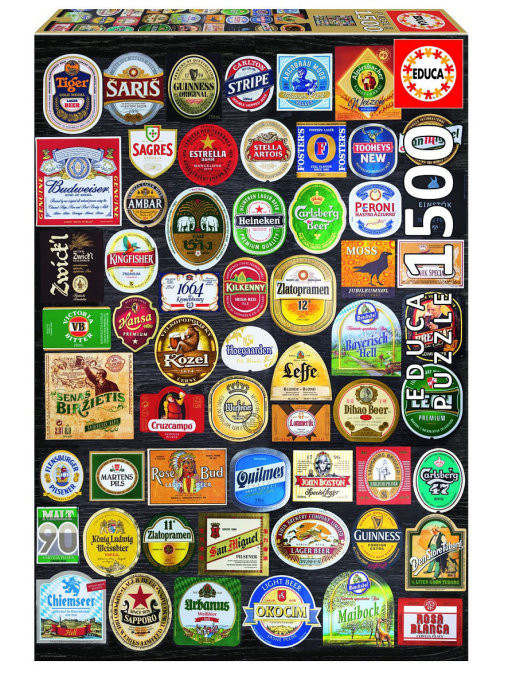 Пазл Коллаж марки пива, 1500 деталей