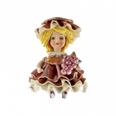 Кукла Осень "Коллекция времена года" 9 см, фарфор, Zampiva, Италия