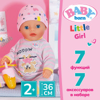 БЕБИ борн. Интерактивная кукла "Маленькая девочка" 36 см. BABY born
